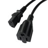 C14 to C13+NEMA 5-15R Y Splitter Power Plug Cord,Single C14