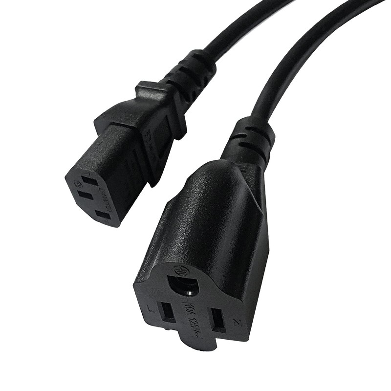 C14 to C13+NEMA 5-15R Y Splitter Power Plug Cord,Single C14