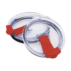 2 Pcs Red 30 oz Tumbler Lids, Cup Lids Tumbler Replacement Lids Spill Proof Splash Resistant Lids Fit for Yeti tumbler
