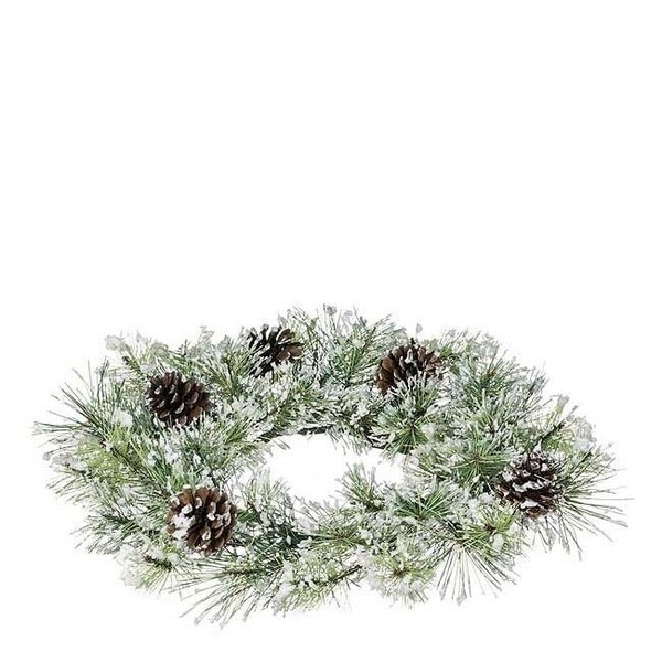 Snow Pine 6.5 Inch Candle Ring