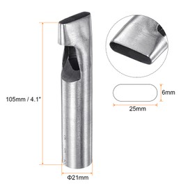 HARFINGTON Oval Hole Punch 6x25mm Leather Hollow Cutter Oblong Punch Die for Strap Belt Watch Band Leathercraft Working