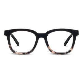 Peepers by PeeperSpecs Women's to The Max Square Reading Glasses, Black Marble, +1.50 + 1.5