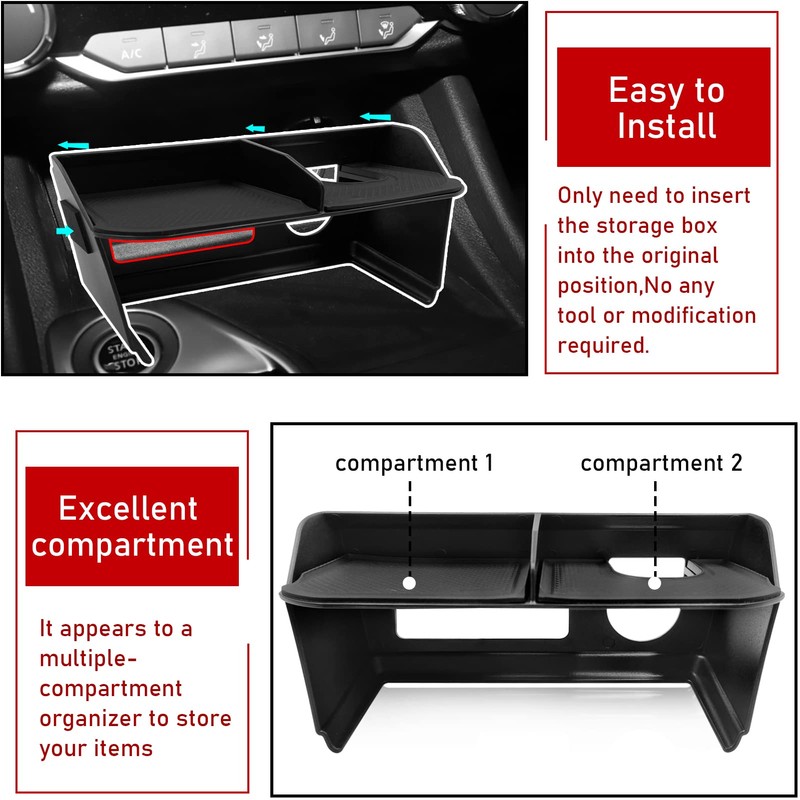 TTCR-II Compatible with Nissan Sentra Center Console Organizer 2020-2024 2025,