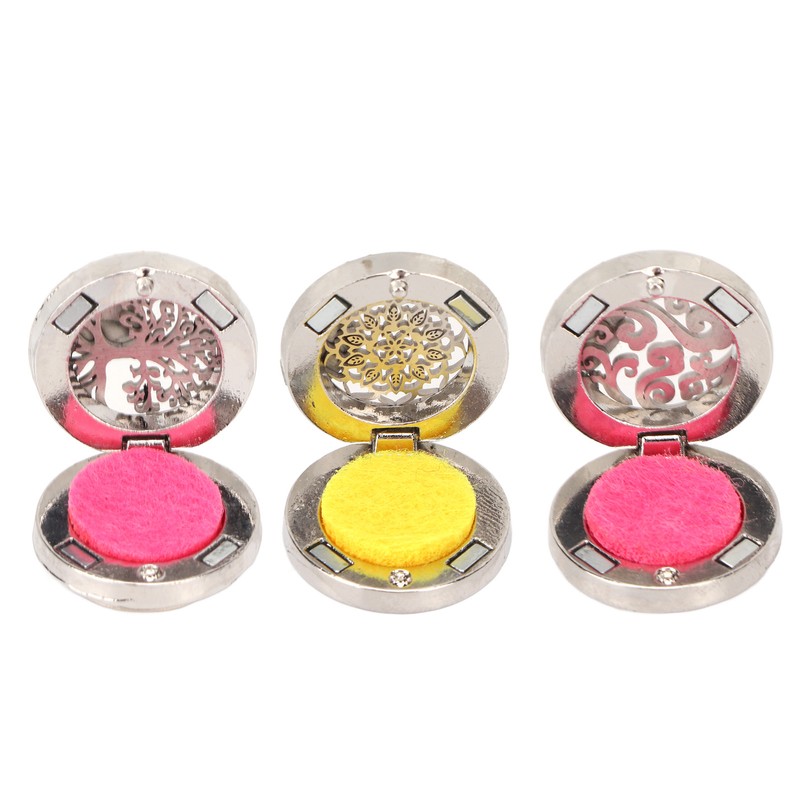 0.9in Diffuser Face Cover Clips Hollow Stainless Steel Magnetic Aromatherapy