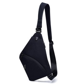 OSOCE Shoulder Bags Men's Waterproof Mini Bum Bag Multiple Pockets Shoulder Bag Anti-Theft Sling Bag Crossbody Bag Backpack for Men and Women Father's Day Gift, 2.0 black, 2.0 black l