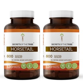 Secrets of the Tribe Horsetail 120 Capsules(2 pcs.), 800 mg, Horsetail (Equisetum arvense) Dried Herb (2x120 Capsules)