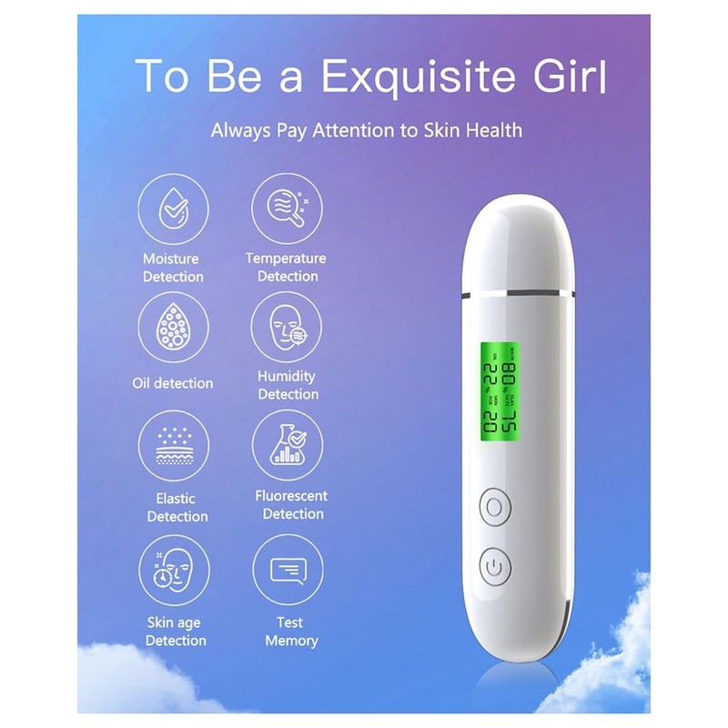Aribrnten Skin Water Cheek Elastic Skin Age Test Meter Face