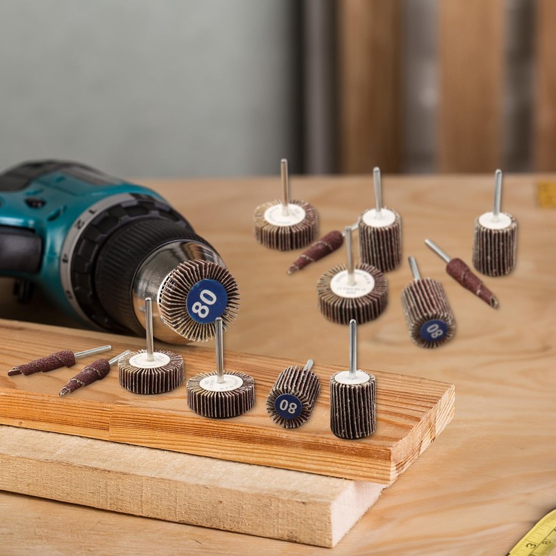 Mixiflor 30 Pcs Flap Wheel Sander for Dremel, 80 Grit