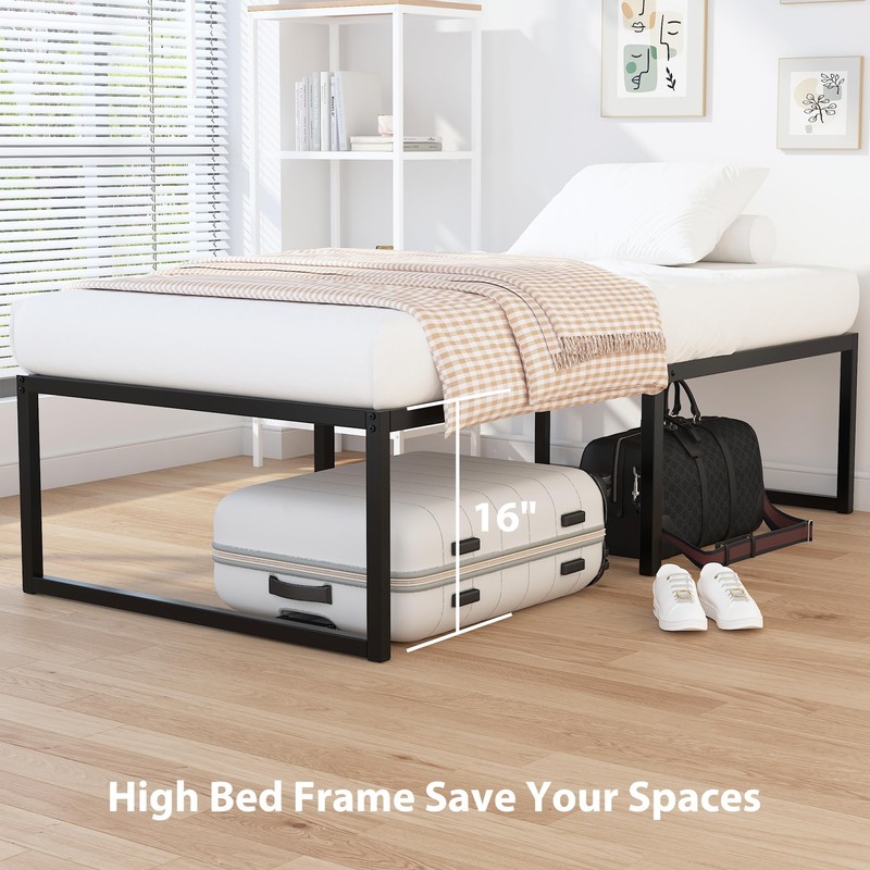 EMODA 16 Inch Narrow Twin Bed Frame 30x75, Heavy Duty
