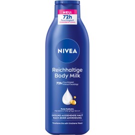 NIVEA Rich Body Milk, Intensely Nourishing Body Cream with Pure Hyaluron, Almond Oil and Deep Care Serum, Lotion for Dry Skin (250 ml)