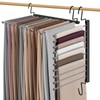 Pants Hangers Space Saving, 10-Tier Stainless Steel Closet Organizer, Plastic-Free,