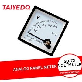 SQ 호환 AC 0-450V 250V 300V 아날로그 패널 볼트 전압계 볼트미터 게이지 SQ-72 72x72mm 포인터 타입 미터 [04 300V] Compatible AC 0-450V 250V 300V Analog Panel Volt Meter Gauge SQ-72 72x72mm Pointer Type Meter [04 300V]