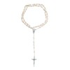(Rose) - Catholic Rosary with Metal Crucifix Cross Made in
