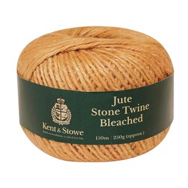 Kent & Stowe Jute Twine 150m/250g in Bleached Stone, 3 Ply Garden String for Use Around the Home, Garden, Allotment, or in Floristry, All Year Round Garden Tools Made from Jute