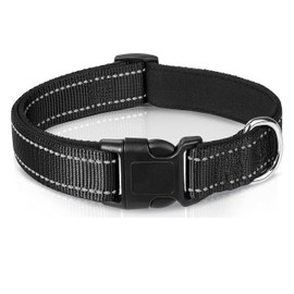 Dog Collar, Pet Collar, Adjustable Pet Collar, Reflective Nylon Dog collar with Puppy Quick Release Buckle with Soft Padding for Small, Medium, Large Dogs (S)