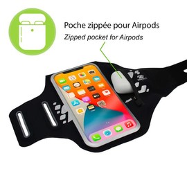 Wantalis Removable Running Armband Black Smartphone Standard, Smartphone L up to 17 cm