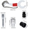 GKZB Bicycle Cassette Removal Tool Bicycle Chain Whip with Crank