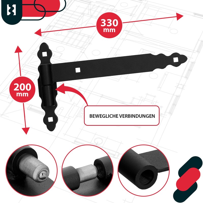 KOTARBAU® Shutter Hinge Hinge Tape Roll Ball Gate Hinge Door