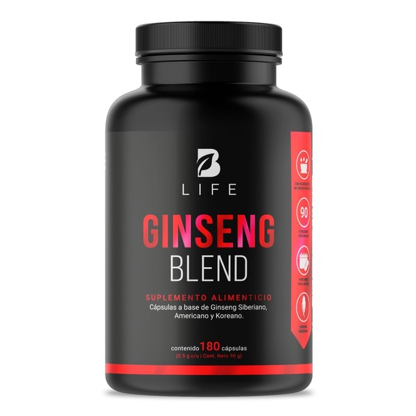 Ginseng Siberiano, Americano y Koreano de 180 Cpsulas de 1000