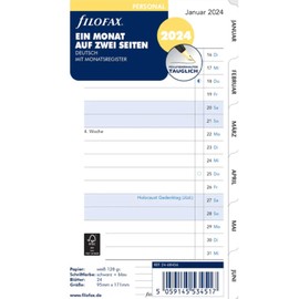 FILOFAX 24-68456 Calendar Insert 2024 Personal 1 Month / 2 Pages White German