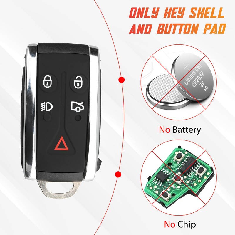Sianxaido KR55WK49244 Key Fob Shell Case Compatible with XF 2009-2013