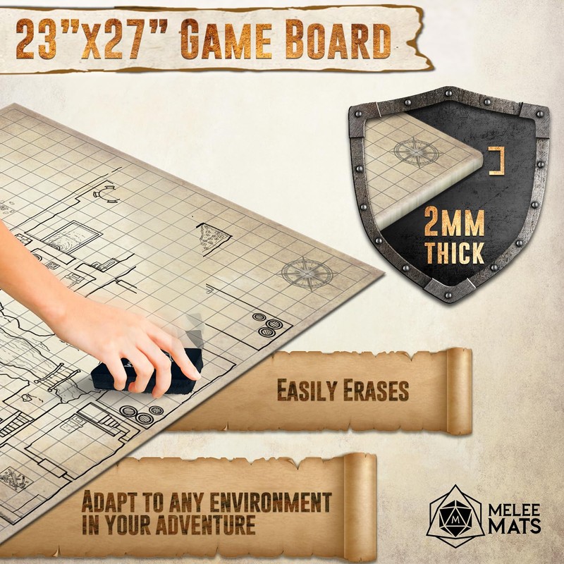 Melee Mats DND Map Starter Set - 23” x 27"