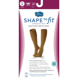 Dr. Comfort Women's Micro Nylon Graduated Compression Knee-High Sock, 20-30 mmH, Small
