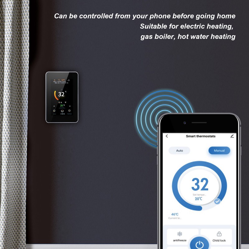 WiFi Thermostat LCD Touch Screen Smart Thermostat for Electric Floor