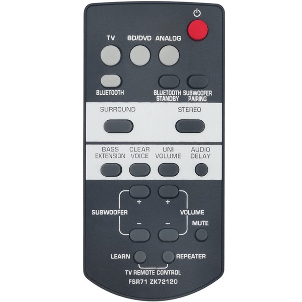 FSR71 ZK72120 Replacement Remote Control fit for Yamaha Front Surround
