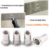 Keadic Multi-Size 304 Stainless Steel Rivet Nut Flat Head Threaded