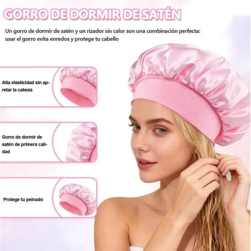 Curly Ondas En Cabello Rizos Sin Calor Tubo Con 2