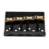 Musiclily Pro 19mm 4-String Bass Hardtail Bridge with Brass Saddles
