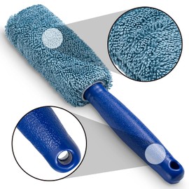 JIANFA Wheel Brush, Microfiber Metal Free Wheel & Rim Brush Cleaner Brush for Wheel and Rim Detailing, No Scratching