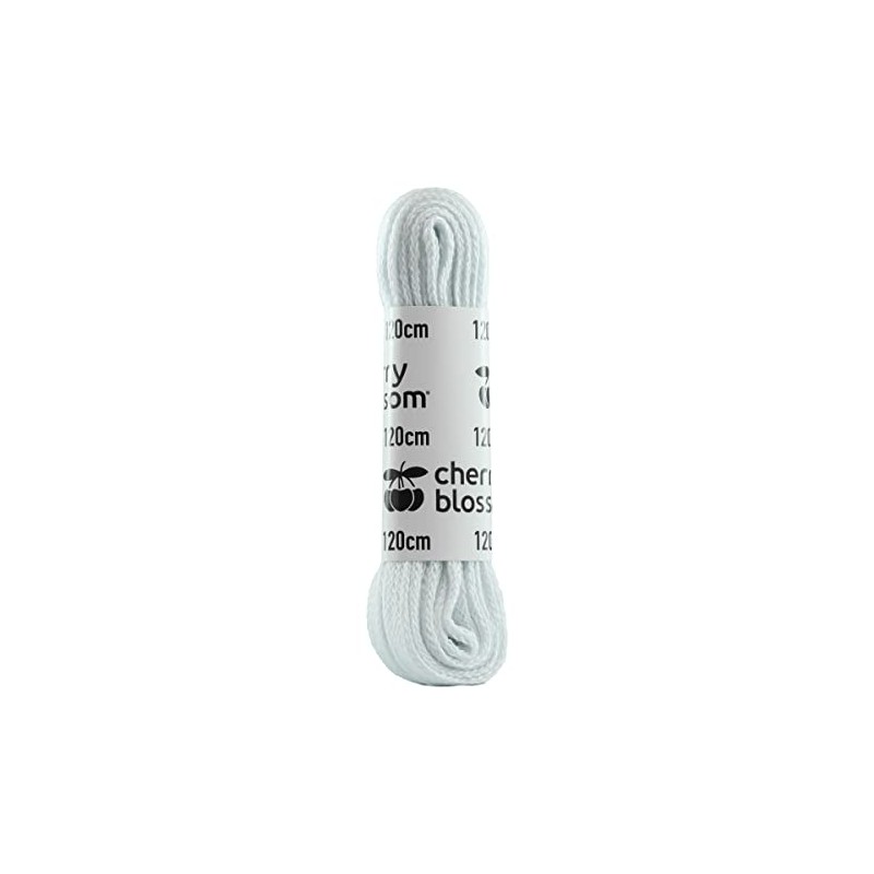 Cherry Blossom Flat Shoe Laces | White | 120cm |
