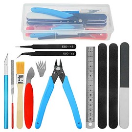 WMYCONGCONG 12 PCS Compatible with Gundam Model Tools Kit Modeler Basic Tools Kit for Buildings Cars Airplanes Model Assemble Building Repairing and Fixing