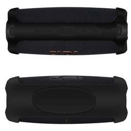 Seracle Silikonhülle Tragetasche Case Schlinge Tasche für JBL Charge 5 Bluetooth Lautsprecher (Black)