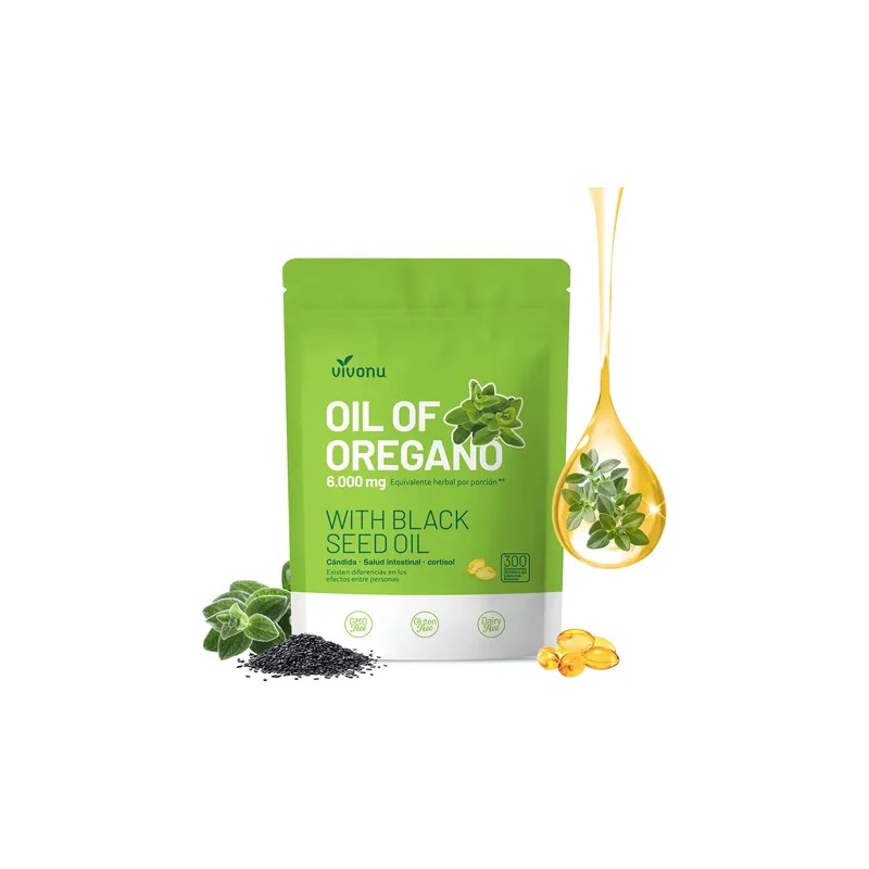 Vvivonu Aceite De Orégano 6000mg 300 Cápsulas
