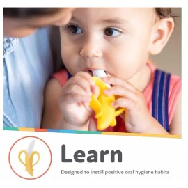 Nûby Nuby NanaNubs Banana Massaging Toothbrush - 100% Extra Soft Silicone - BPA Free