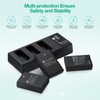 FirstPower EN-EL14/EN-EL14a Battery 3Pcs with Triple Slot Charger for Nikon