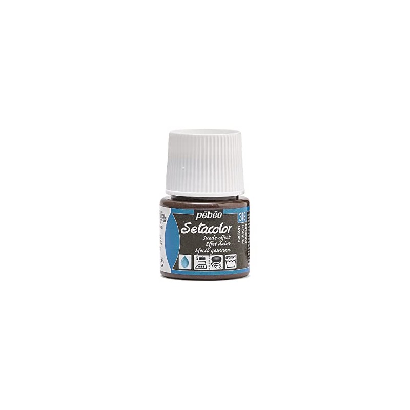 PEBEO 295316 Setacolor Suede Fabric Paint 45-Milliliter Bottle, Brown,Brown