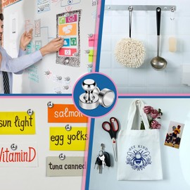 LOVIMAG Fridge Magnets 18Pcs Refrigerator Whiteboard Small Strong Magnet Classroom Kitchen Accessories Decorative Locker Set Decor Must Haves Office Calendar Refrigerador Magnetic Cute Crafts Silver