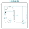 BESTILL 13 Inch S Shape Shower Head High Rise Extension