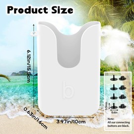 BestStone - Soporte para teléfono de silicona para bolsas Bogg, accesorio de funda de teléfono compatible y accesorio similar para bolsa de playa, ideal para Bogg, color blanco