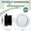 Baquler 4 Pcs 6 Inch Vent Covers, Soffit Vent ABS
