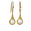 Opal Earrings, 14k Gold plating dangle earrings, Victorian earrings with