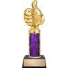 Crown Awards 11" Thumbs Up Purple Column Trophy - Customize