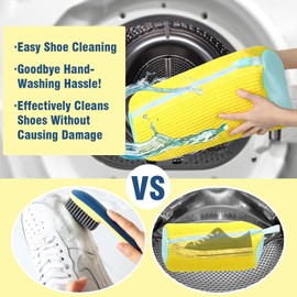 Shoe Washing Bag Laundry Shoe Cleaning Bag Shoe Bag for Washing Machine Trainer Sneaker Wash Bag Reusable with Zipper (1PC)