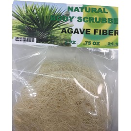 Natural organic Agave Fibers body scrubber bag of 3 pz 1/2 by 4 inches round each