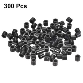 sourcing map Nylon Round Spacer Washer 4.2mm ID 7mm OD 6mm Height for M4 Screws Black 300Pcs