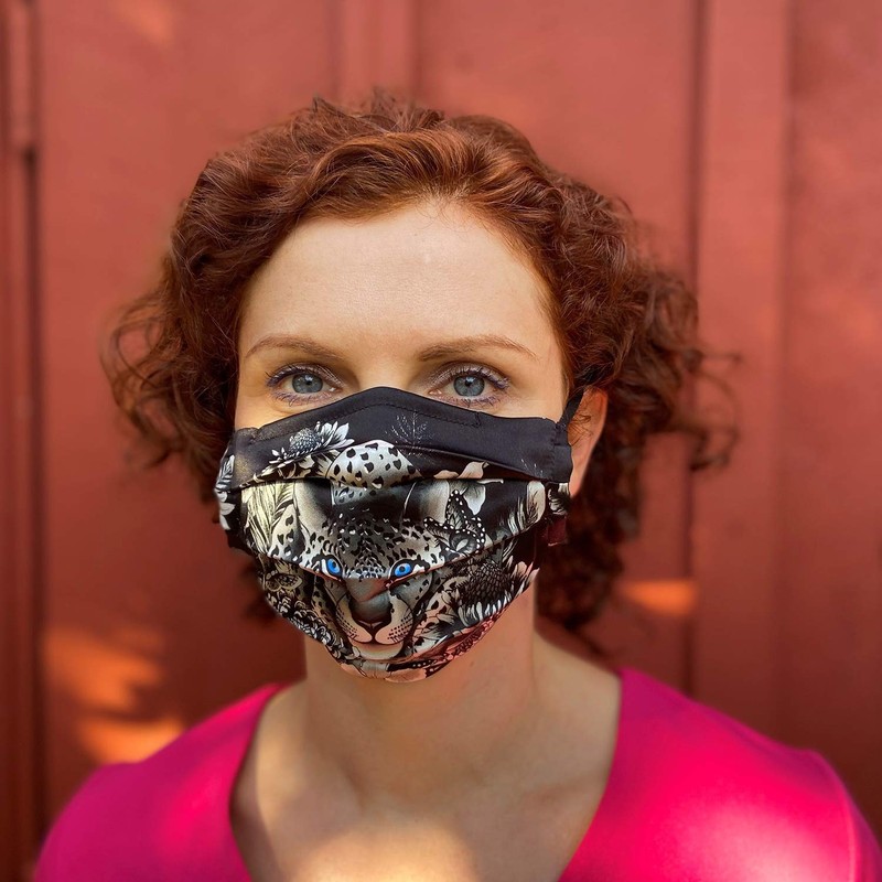 Anuschka Silk Face Masks - Comfortable Double Layer Pleated Design